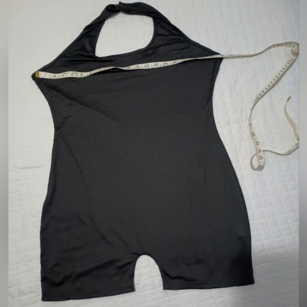 SheIn Curve Black Halter Romper Jumpsuit